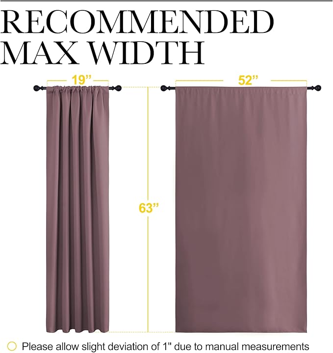 NICETOWN Blackout Curtains for Living Curtains, Room Darkening Curtains &