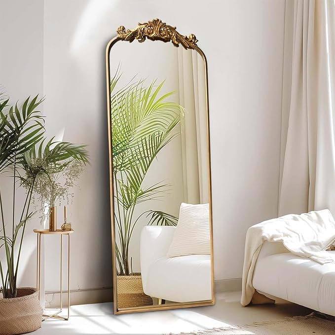 HQiJun Full Length Wall Mirror Decorative Full Body Mirrors Traditional Antique