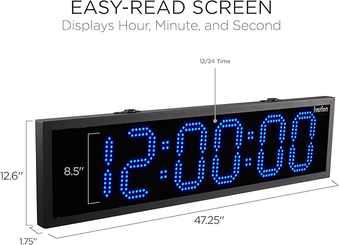 Ivation Oversized 48" Outdoor Waterproof Digital Clock, Auto Time Sync