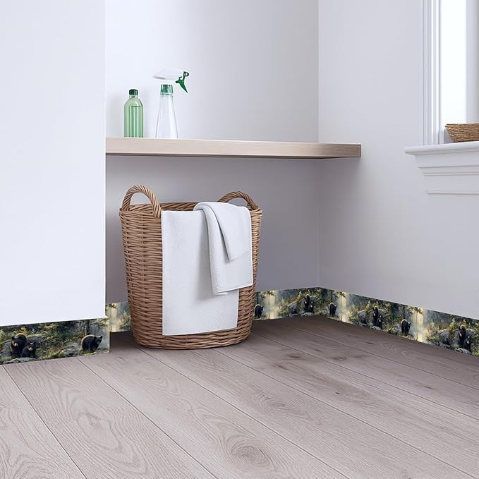 Forest Bear Wallpaper Border 196x4 Inch Peel and Stick Wall Border Self
