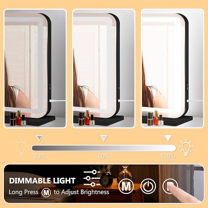 Ratsamee Vanity Mirror with Lights, Led Makeup Mirror, Lighted Makeup Mirror