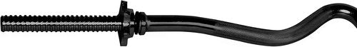 CAP Barbell 48” Regular Threaded Solid Super Curl Bar, Black