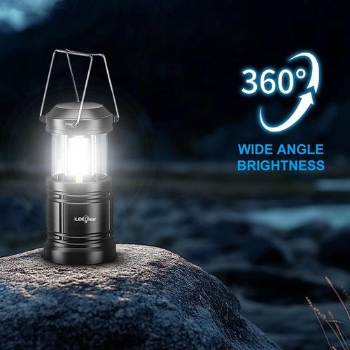 LED Camping Lantern - Battery Operated with Adjustable Brightness | 2-Pack for Emergencies & Outdoor Use
