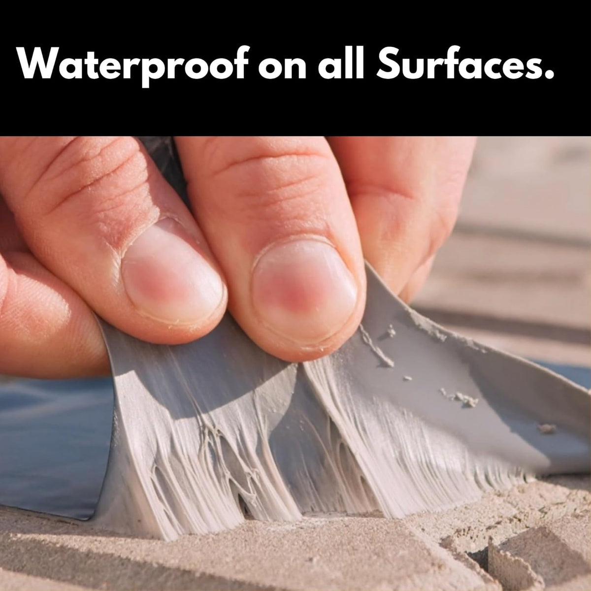 HSS Sealant Tape with MicroSealant - Waterproof Commercial Roofing Tape for Roof and RV Repair - UV- & Weatherproof - Grey - 6 inch x 25 ft.