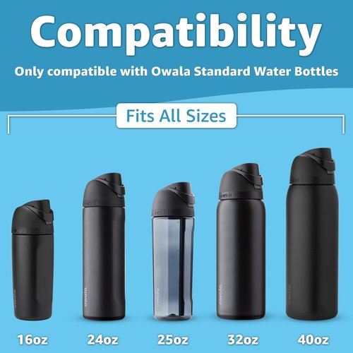 Jmoe USA Bottle Adapter Compatible with Owala to Cirkul | BPA-Free Plastic, Food-Grade Silicone | Fits 16oz, 24oz, 25oz, 32oz, 40oz Owala Bottles