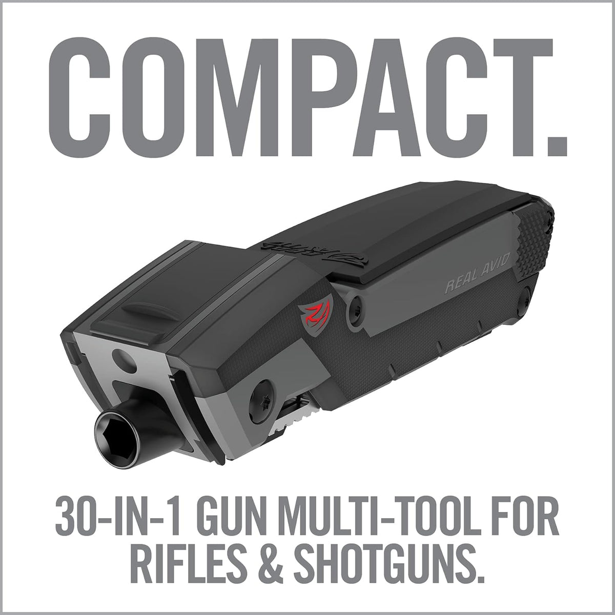 Real Avid 30-in-1 Gun Multitool for Shotguns & Rifles - Gunsmithing Tool with Choke Wrench, Bit Driver & More