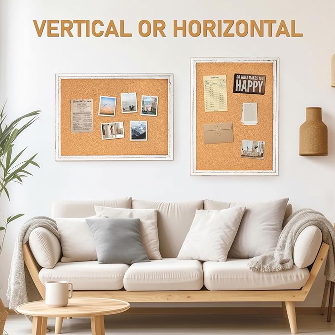 DOLLAR BOSS White Cork Board for Wall