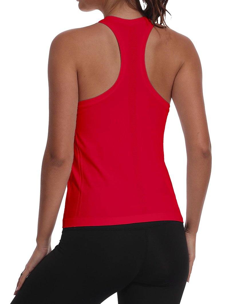 Moefanso Women Seamless Tank Racerback Sleeveless Running Athletic Top