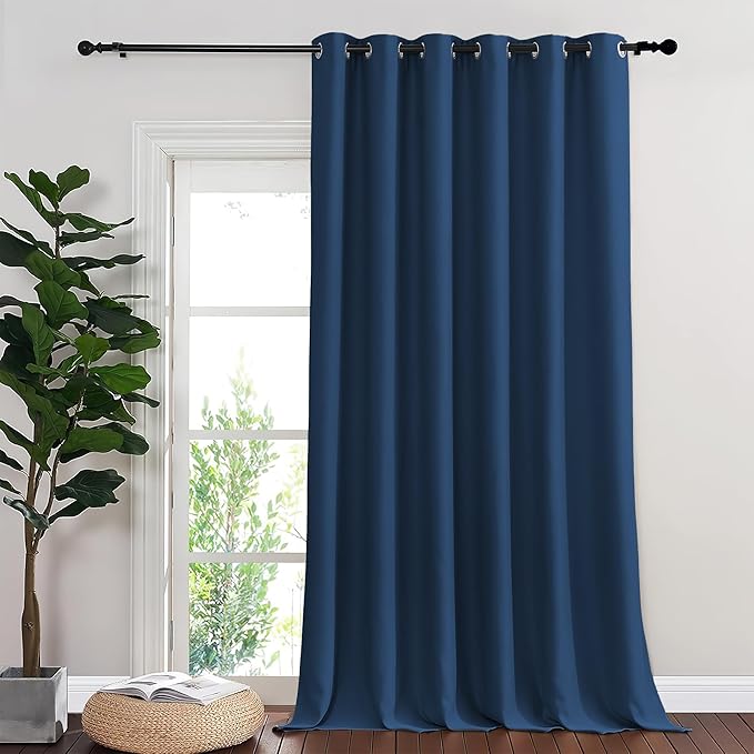 NICETOWN Blackout Sliding Glass Door Curtains, Room Darkening Thermal Insulated