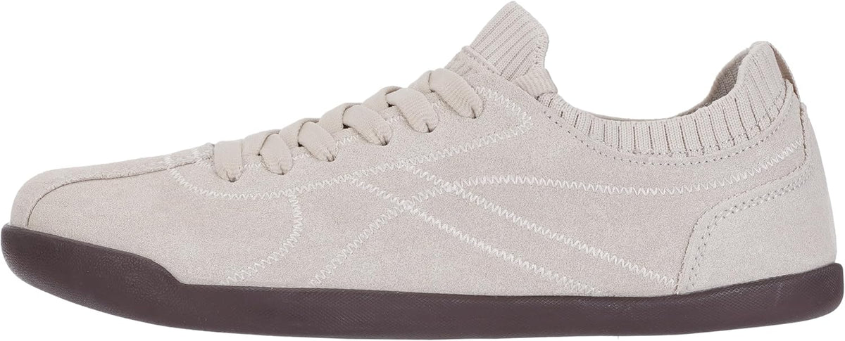 WHITIN Women's Barefoot Walking Sneakers - Suede Slip-On Design with Wide Toe Box