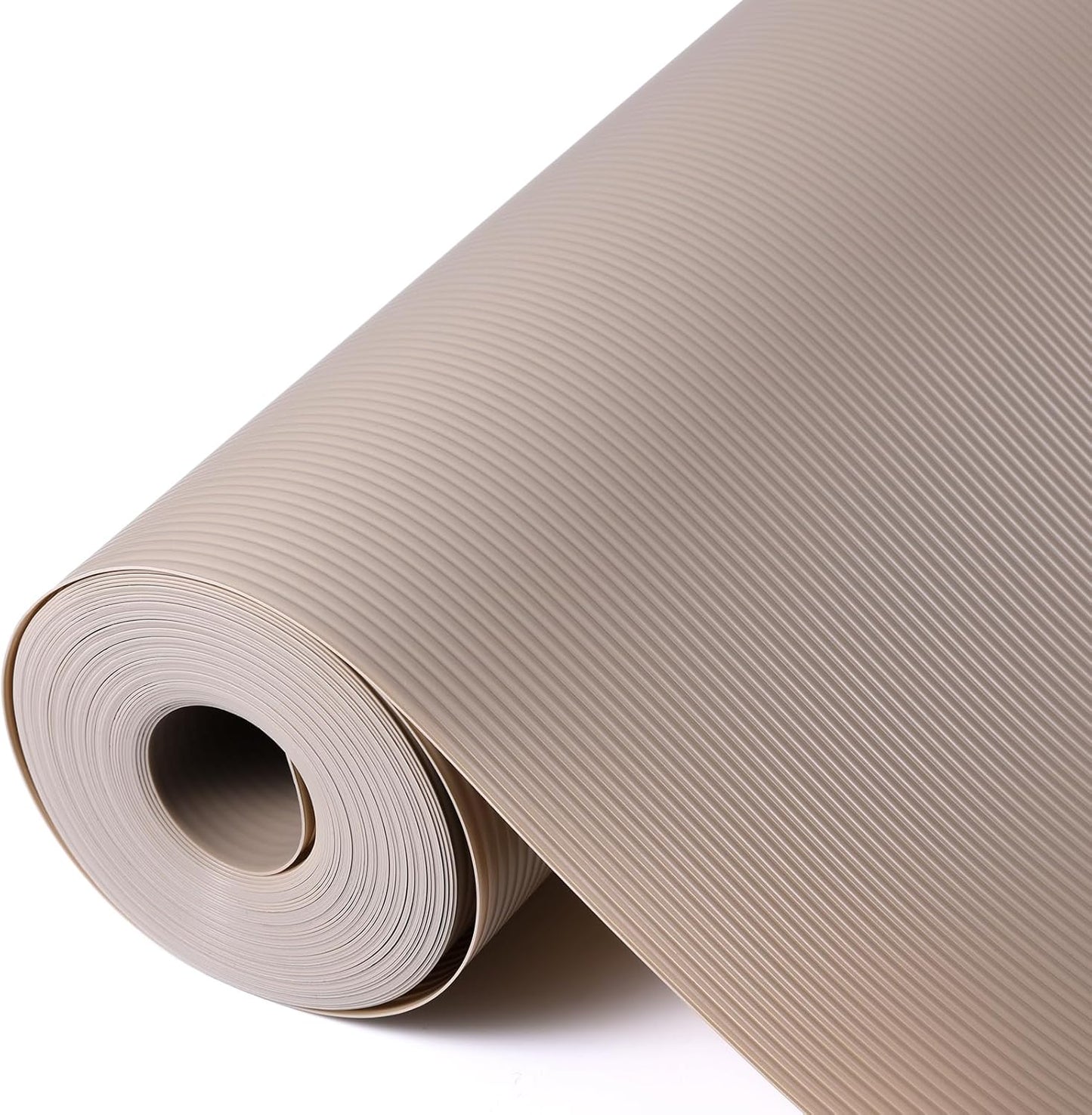 Shelf Liners for Kitchen Cabinets Drawer Liner Non Adhesive Cupboard Mat EVA Material Waterproof Refrigerator Mats Washable Fridge Liner for Cupboard and Desks Liner Beige 11.8 x 59 Inches