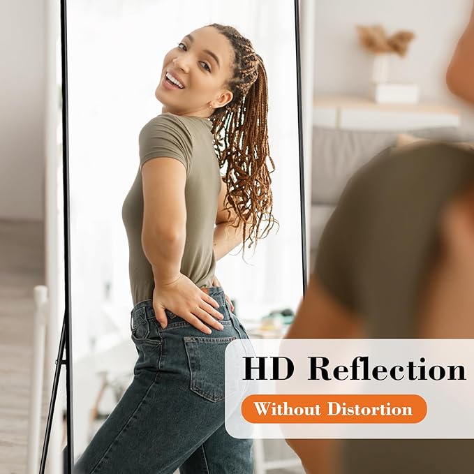 Sweetcrispy 56"x15" Full Length Mirror, Leaning or Standing Full Body Mirror