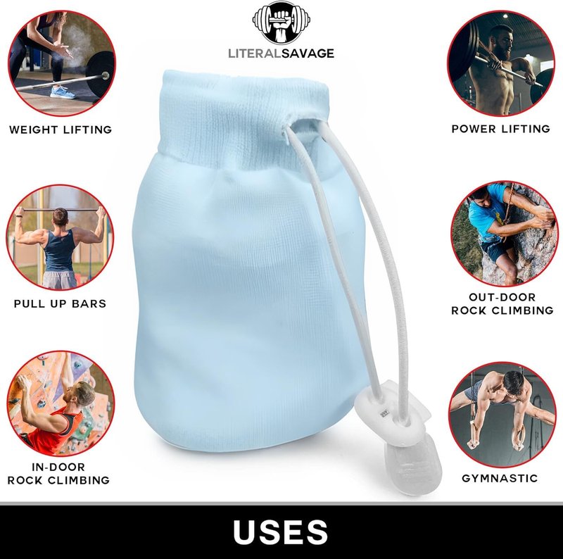 Literal Savage No Mess Climbing Chalk Ball for Lifting, Climbing, Gymnastics & Crossfit – Refillable Chalk Ball with Pure Magnesium Carbonate for Dry Hands & Better Grip – 2.3 oz