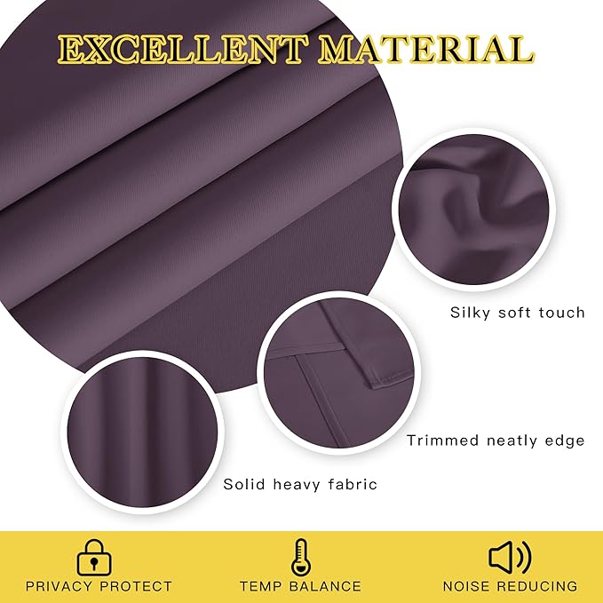 NICETOWN Patio Door Curtain 84 inches Long, Grommet Room Divider Curtain Panel