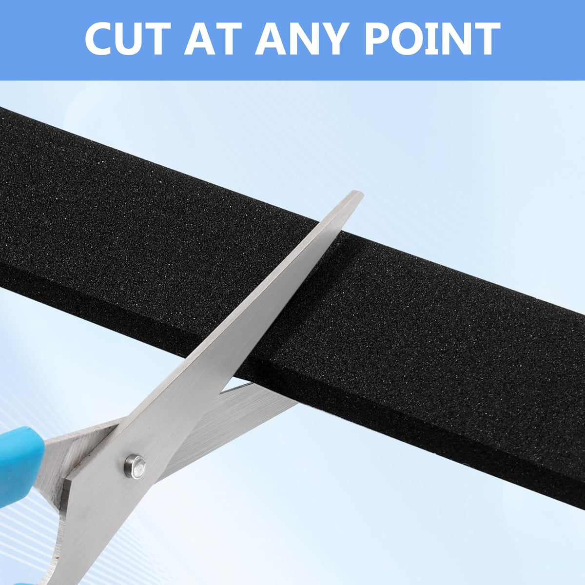 Weather Stripping Door Seal Strip (3/5 Inch X 1/4 Inch X 16Feet), Strong Adhesive, Lightproof, Soundproof, Weatherproof Foam Tape Insulation for Sliding Door, Front Door Frame, Windows- Black