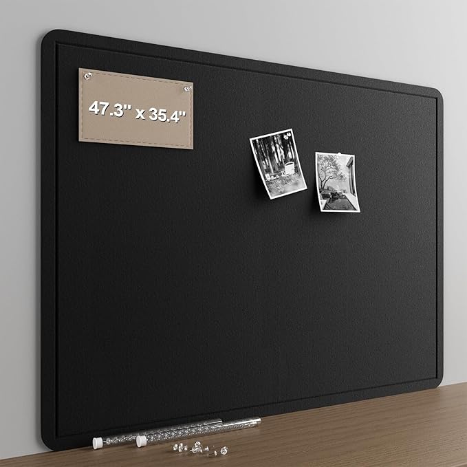 Large Felt Bulletin Board for Wall, Soft Felt Cork Board for Office, Home