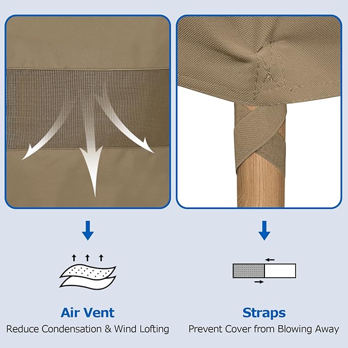 SunPatio Ourdoor Waterproof 120 Inch & 190 Inch Sectional Sofa Cover Bundle