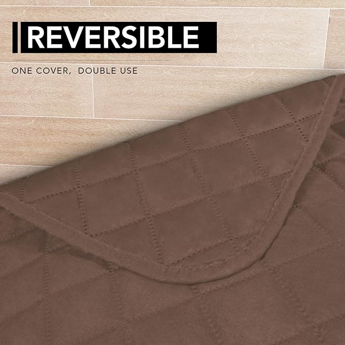 Easy-Going Sectional Couch Covers for Dogs L Shape Sofa Cover Reversible Sofa Slipcover Chaise Lounge Cover Furniture Protector Cover for Pets Dog Cat (42 x 52 inches, Brown/Brown)