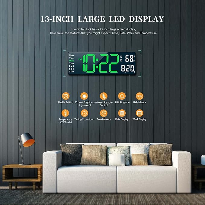 Digital Clock, Digital Wall Clock