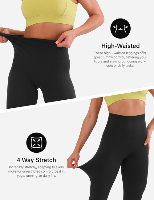 CHARMKING High Waisted Leggings - Soft Tummy Control, Non-See Through Yoga Pants | Plus Size, White, Large