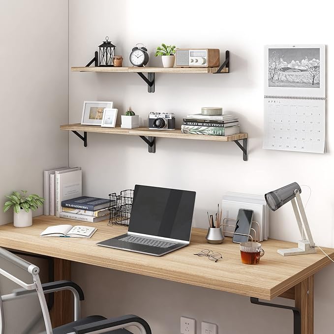 YGEOMER Floating Shelves for Wall Different Sizes Farmhouse Wall Shelf for