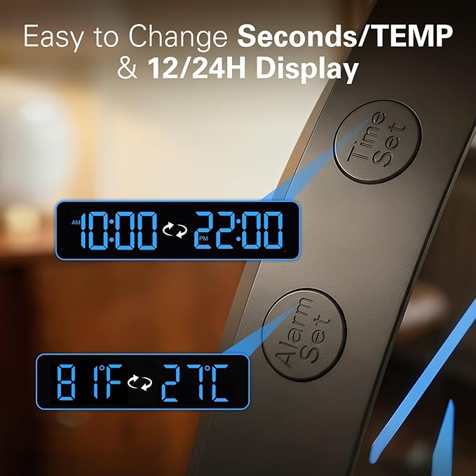 JALL 8" Large Digital Wall Clock