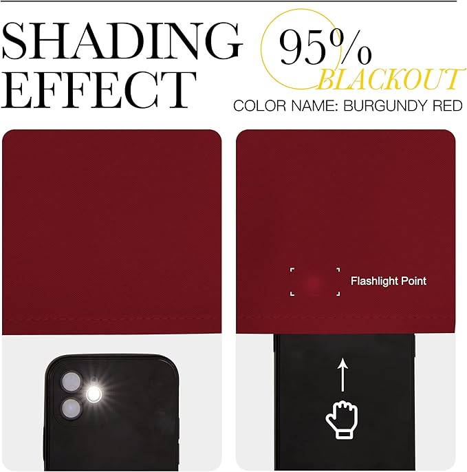 NICETOWN Burgundy Red Blackout Drapes