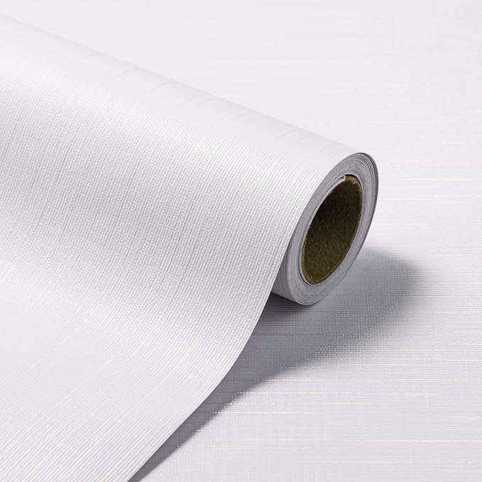 Grasscloth Peel and Stick Wallpaper White Gold Wallpaper15.7 x 118" Linen