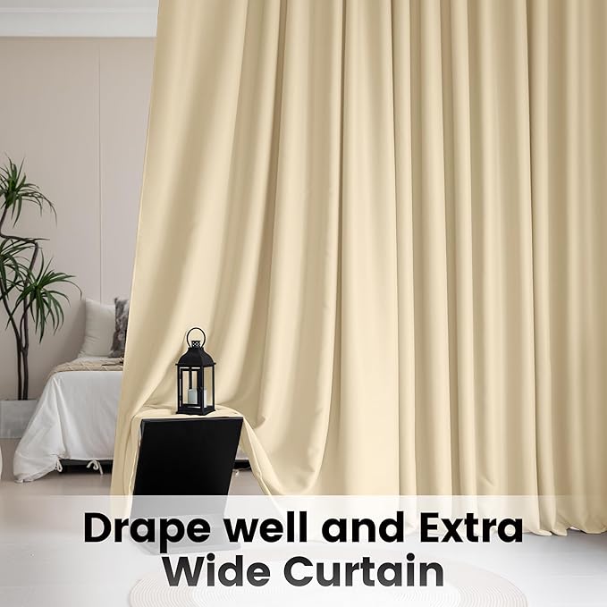 Extra Wide Room Divider Curtains, Theater Curtains Perfect