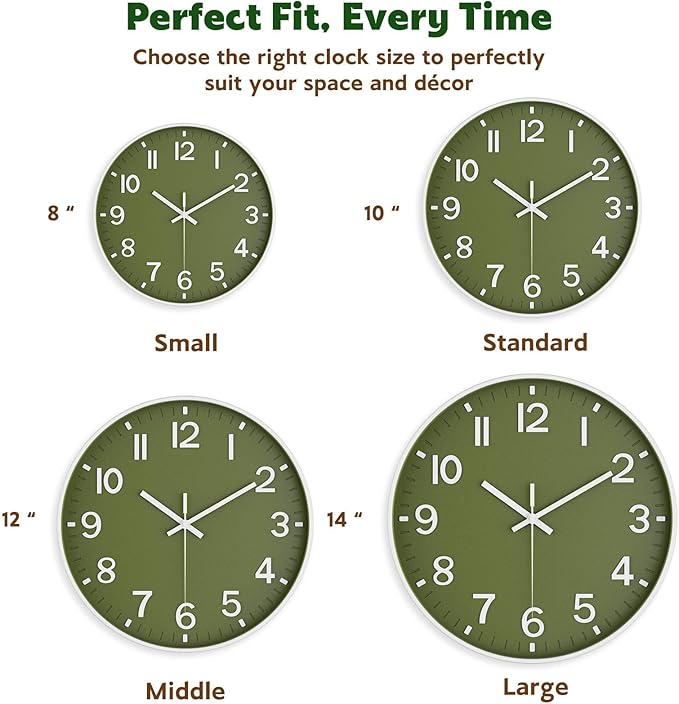 Wall Clock, Battery Operated, Modern Minimalist Design
