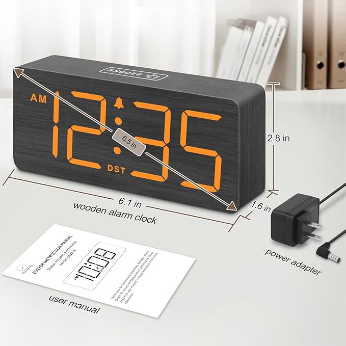 DreamSky Wooden Digital Alarm Clock