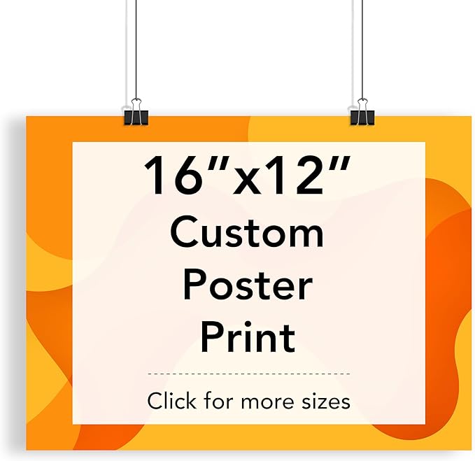 Custom Poster Print, 16x12, Upload Any Photos/Images, Personalized Photo Prints, DIY Your Own Poster, Photo to Poster Printing