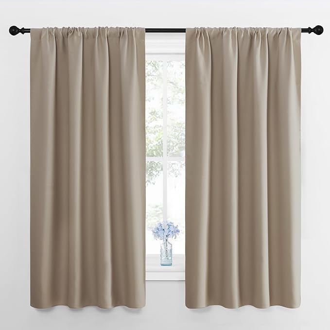 NICETOWN Kitchen Curtains, Short Blackout Drapes, Thermal Insulated Blackout