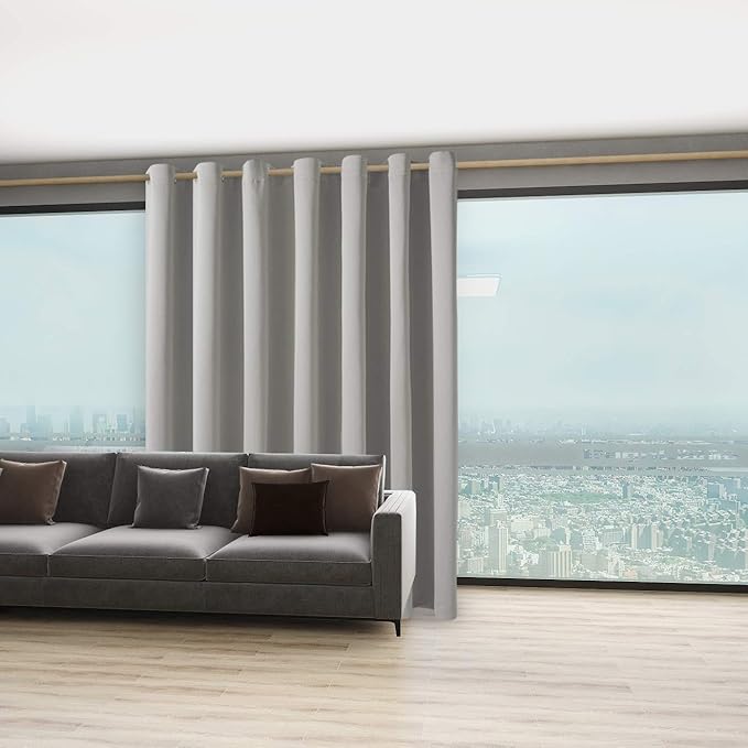 BONZER Room Divider Curtain Total Privacy Wall Extra Wide Grommet Room