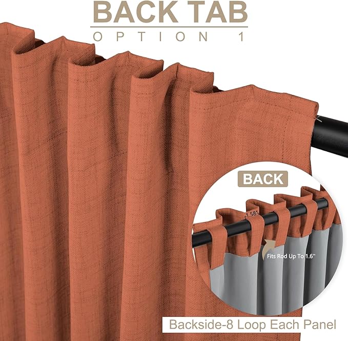 100% Blackout Shield Linen Blackout Curtains
