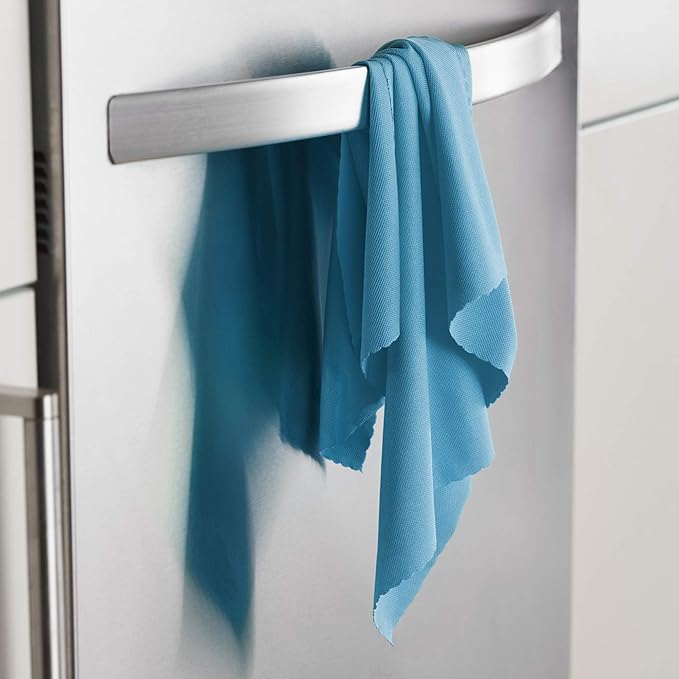 E-Cloth Glass & Polishing Cloths, Premium Microfiber Glass Cleaner, Great for Windows, Glass and Mirrors, Washable and Reusable, 100 Wash Guarantee, Alaskan Blue, 2 Pack