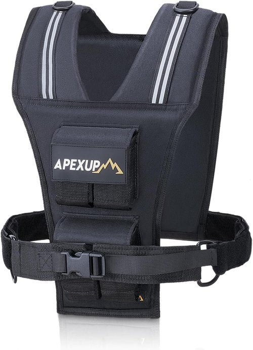 APEXUP Yoga Ball - 65cm Adjustable Weighted Vest for Men with 20lbs Weights & Reflective Stripe