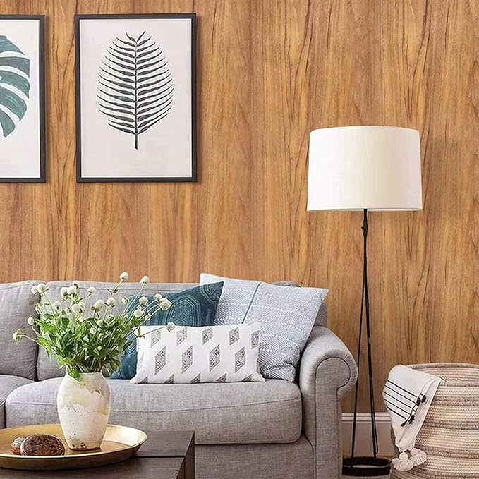 COSNIGHT 23.6" ×236" Wood Grain Wallpaper Peel and Stick Vinyl Film Self