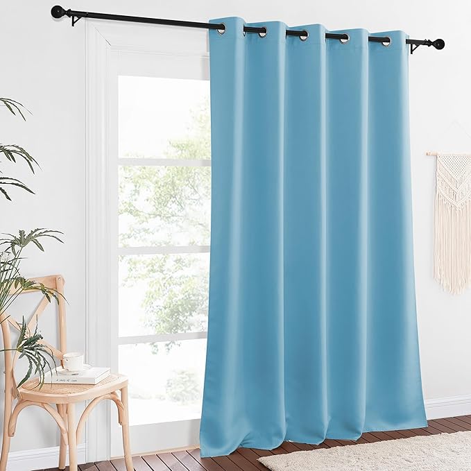 NICETOWN Sliding Door Window Treatment Blackout Patio Door Curtain Panels