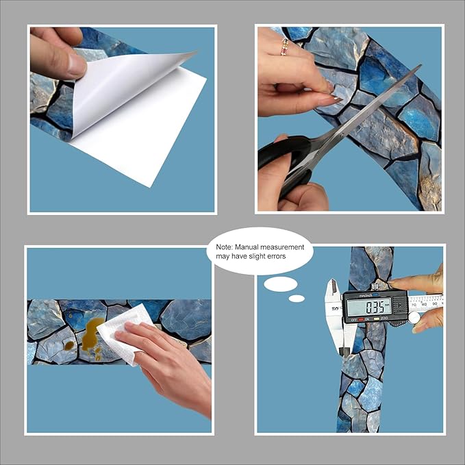 IVN Wallpaper Border Peeling and pasting Wall Stone Texture Decoration Wall