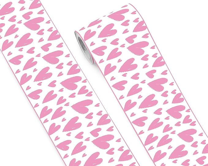 FLFK Pink Heart Wallpaper Border