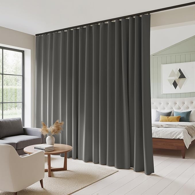 RYB HOME 100%Blackout Room Divider Curtain, Thermal Insulated & Privacy Assurd