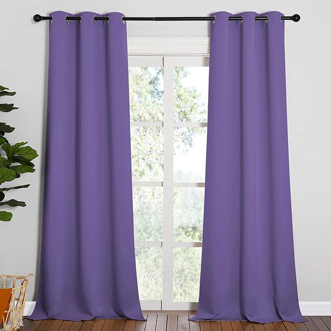 NICETOWN Patio Glass Door Blackout Curtains