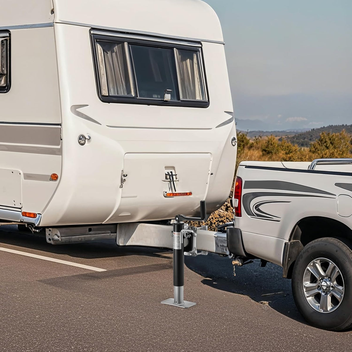 VEVOR Heavy Duty Trailer Jack - 2000 lbs Load Capacity | 10" Swivel Lift for RVs, Horse & Utility Trailers