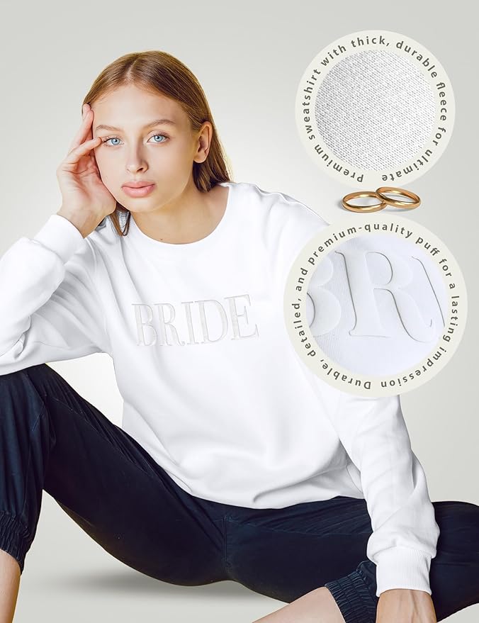 Bride Sweatshirt - Engagement Gift - Bride Sweatshirts For Women - Bride Crewneck Sweatshirt - Wedding Gift