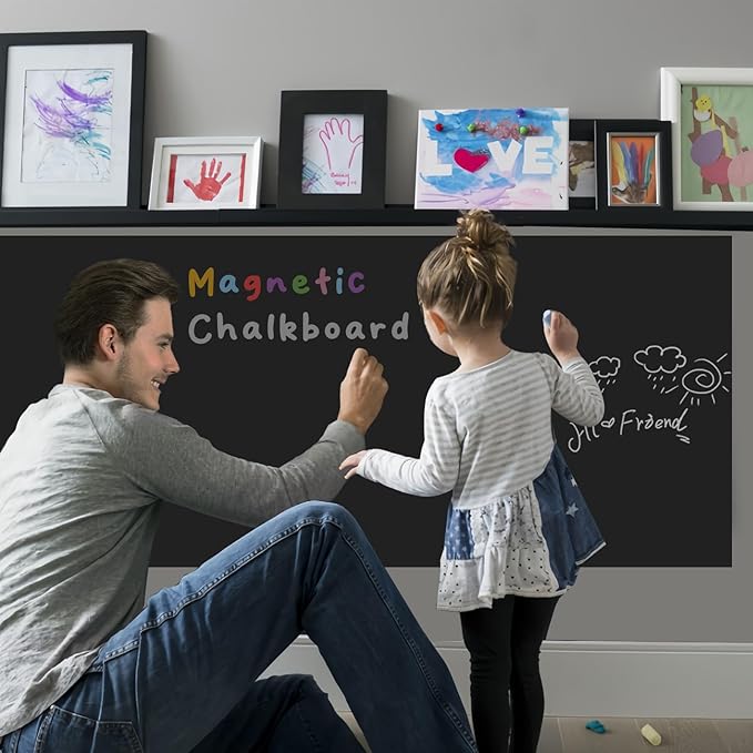 YOUNGJQ Magnetic Chalkboard for Wall 48" x 36" Self Adhesive Blackboard
