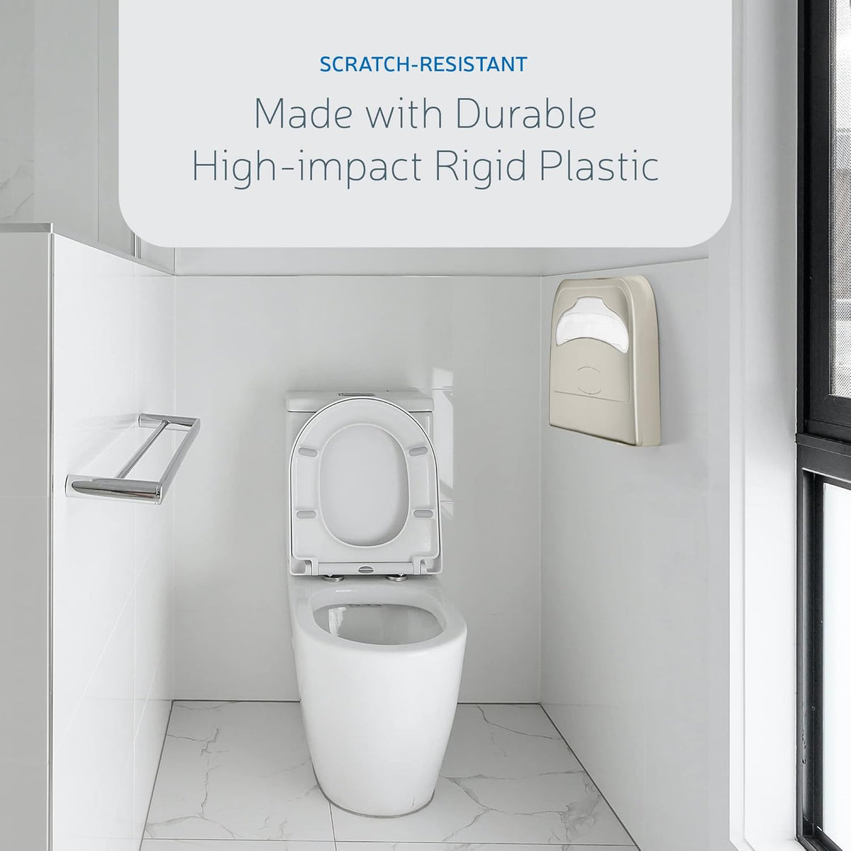 EZbrnd Wall Mount Half-Fold Toilet Seat Cover Dispenser for Commercial/Washroom/Office, Seat Cover Paper Sold Separately, Spray Gold, 3100G-EZ