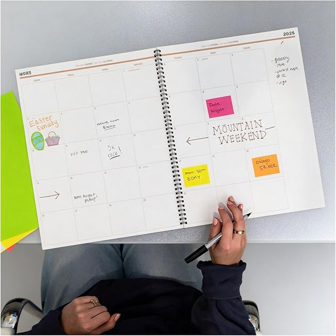 The Big A Planner – Design Your Amazing 2026, Oversized Desk Planner with Large Writing Space, Goal Setting Sections, Flexible Layout, January–December Planning Tool(A)