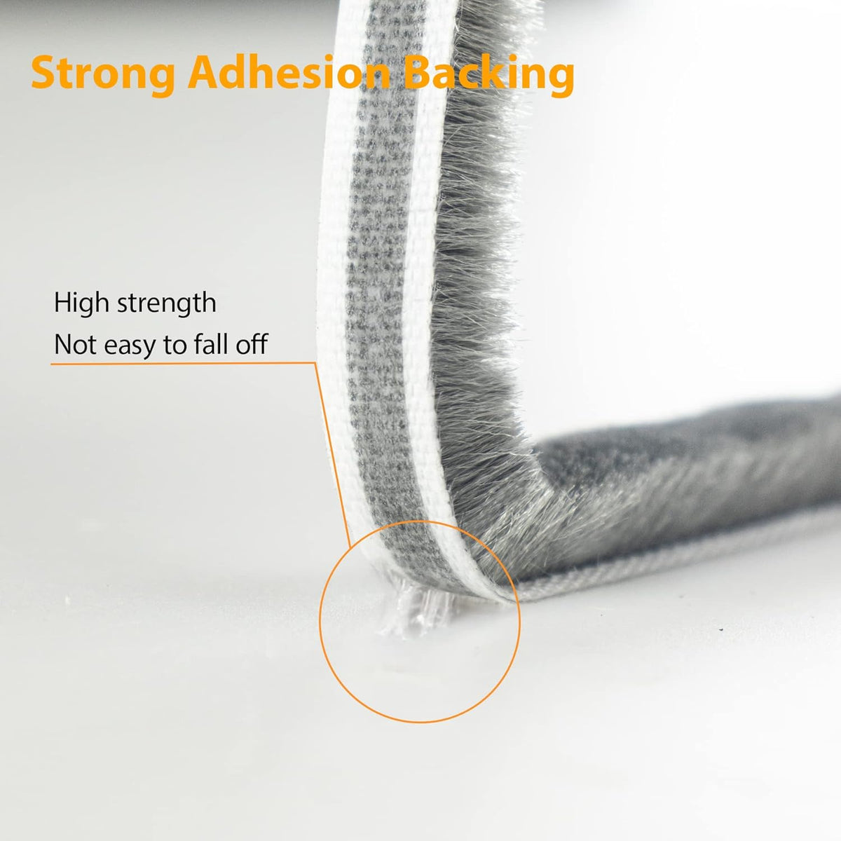 39.4FT Brush Weather Stripping, Neat Pile Self Adhesive Seal Strip for Windows and Door, Weatherstrip for Soundproofing, Windproof, Dustproof, Stronger Stickiness, 0.35'' Wide x 0.2'' Thick, White