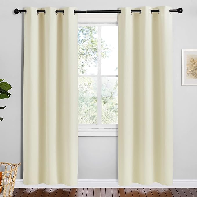 NICETOWN Kitchen Curtains for Decoration, 2 Panels, W42 x L78 inches, Thermal